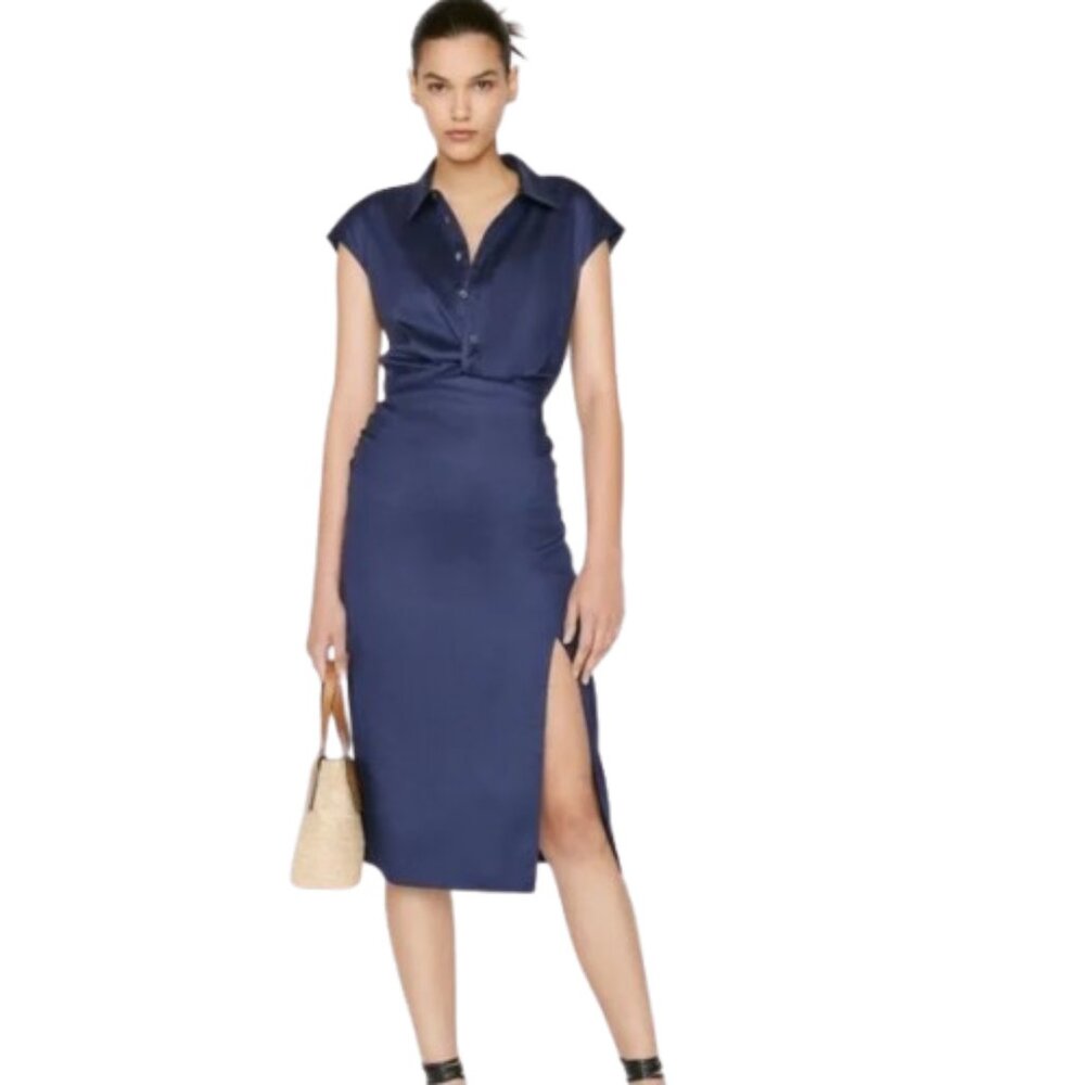 Frame Twist Front Cap Sleeve Dress